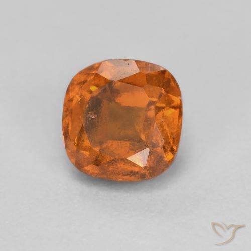 0.85ct 자연스러운 미디엄 다크 오렌지 헤소나이트 가넷, 방석, SI