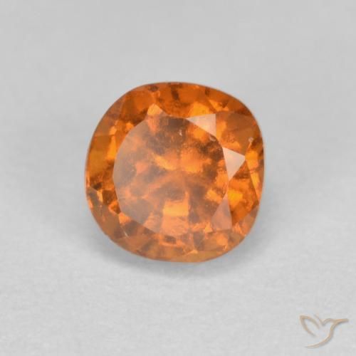 1.00ct 자연스러운 미디엄 오렌지 헤소나이트 가넷, 방석, SI