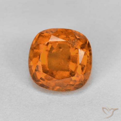 1.45ct 자연스러운 딥 오렌지 헤소나이트 가넷, 방석, VS-SI