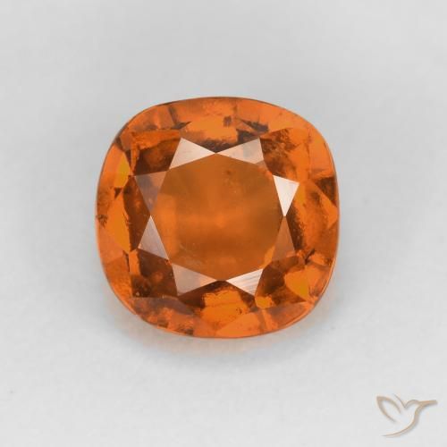 1.52ct 자연스러운 미디엄 오렌지 헤소나이트 가넷, 방석, VS-SI