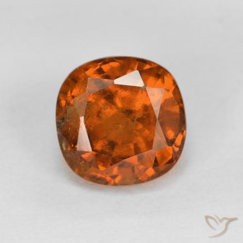 1.32ct 자연스러운 미디엄 오렌지 헤소나이트 가넷, 방석, VS-SI