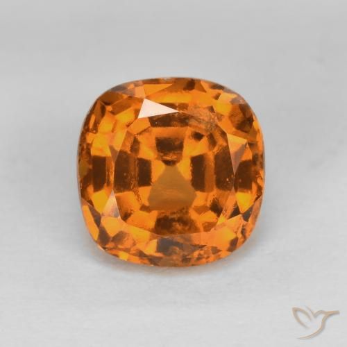1.40ct 자연스러운 살구 오렌지 헤소나이트 가넷, 방석, VS-SI