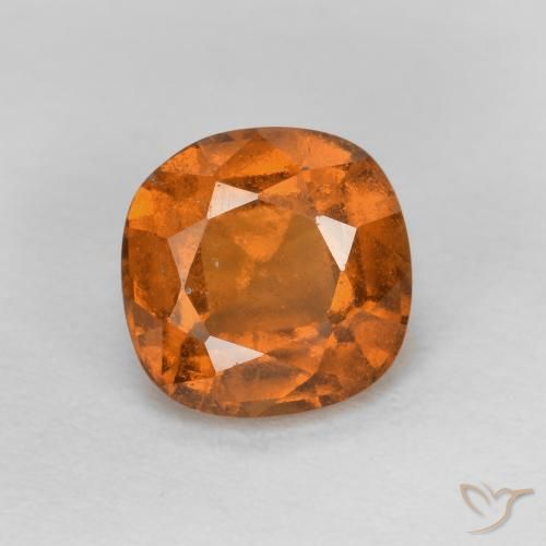 1.23ct 자연스러운 미디엄 오렌지 헤소나이트 가넷, 방석, VS-SI