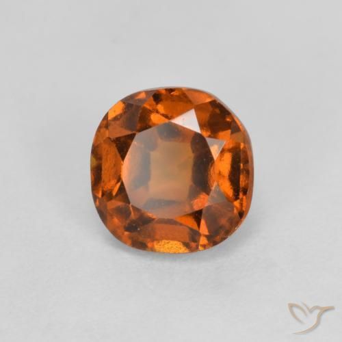 1.42ct 자연스러운 딥 오렌지 헤소나이트 가넷, 방석, VS