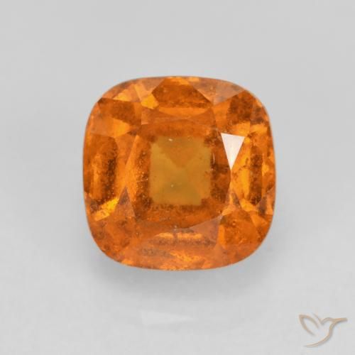 1.52ct 자연스러운 노란 오렌지 헤소나이트 가넷, 방석, VS-SI