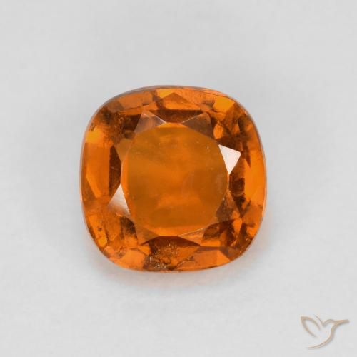 1.34ct 자연스러운 파이어 오렌지 헤소나이트 가넷, 방석, VS-SI