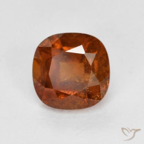1.34ct 자연스러운 딥 오렌지 헤소나이트 가넷, 방석, VS-SI