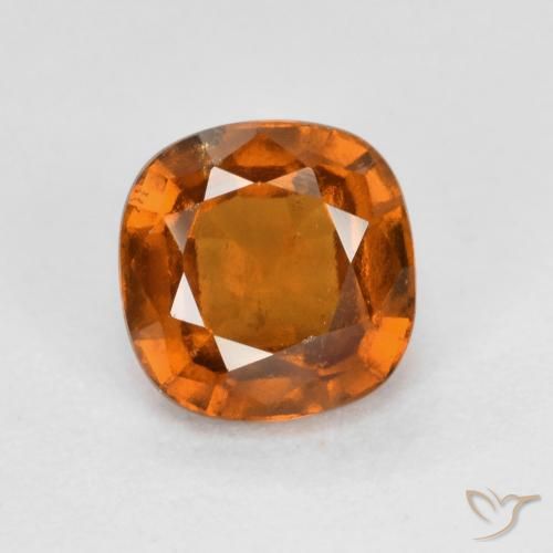 1.37ct 자연스러운 미디엄 다크 오렌지 헤소나이트 가넷, 방석, VS-SI