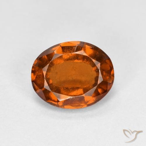 1.89ct 자연스러운 앰버 오렌지 헤소나이트 가넷, 타원형, VS