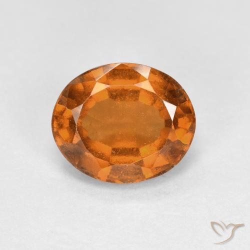 2.07ct 자연스러운 딥 오렌지 헤소나이트 가넷, 타원형, VS