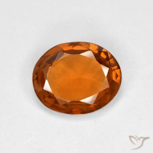 1.56ct 자연스러운 미디엄 오렌지 헤소나이트 가넷, 타원형, VS