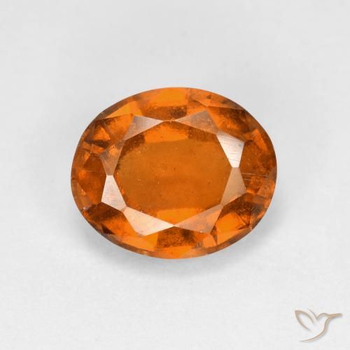 2.48ct 자연스러운 미디엄 다크 오렌지 헤소나이트 가넷, 타원형, VS