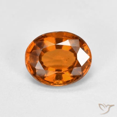 1.54ct 자연스러운 미디엄 오렌지 헤소나이트 가넷, 타원형, VS