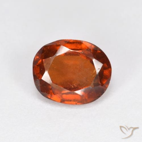 1.43ct 자연스러운 다크 오렌지 헤소나이트 가넷, 타원형, VS-SI