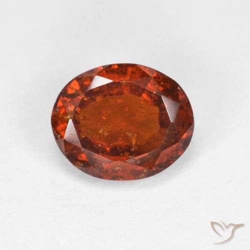 1.58ct 자연스러운 딥 오렌지 헤소나이트 가넷, 타원형, VS-SI