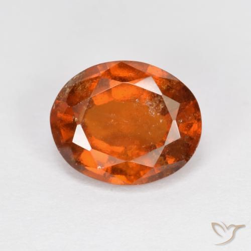 2.83ct 자연스러운 앰버 오렌지 헤소나이트 가넷, 타원형, VS-SI