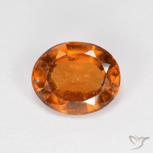 1.94ct 자연스러운 미디엄 다크 오렌지 헤소나이트 가넷, 타원형, VS-SI