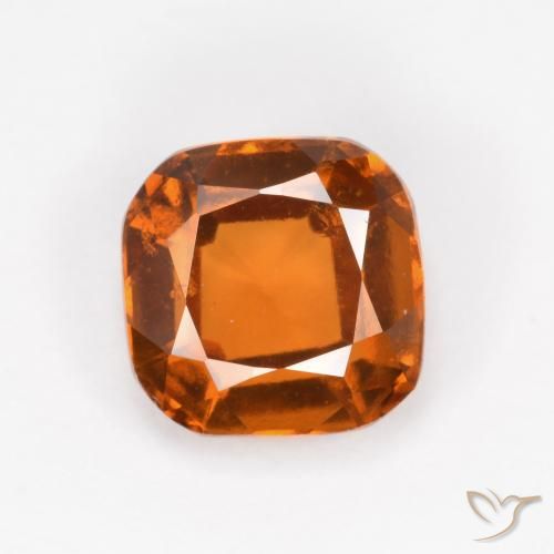 1.69ct 자연스러운 미디엄 다크 오렌지 헤소나이트 가넷, 방석, VVS-VS