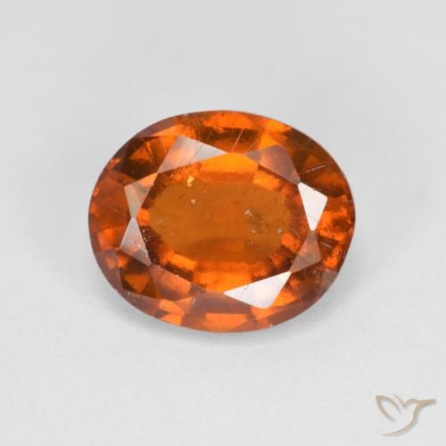 2.54ct 자연스러운 미디엄 오렌지 헤소나이트 가넷, 타원형, VS-SI