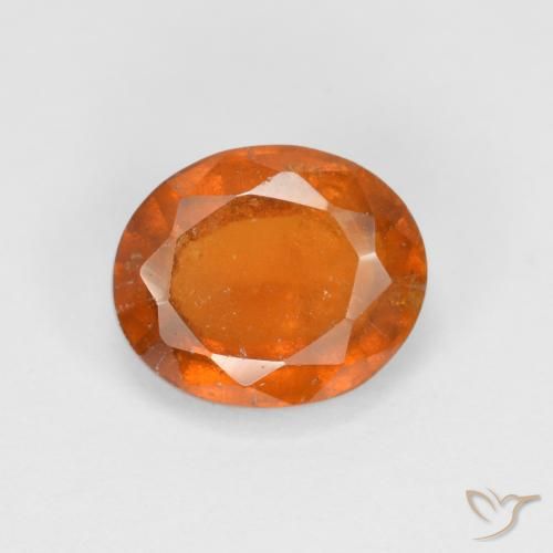 2.22ct 자연스러운 딥 오렌지 헤소나이트 가넷, 타원형, VS-SI