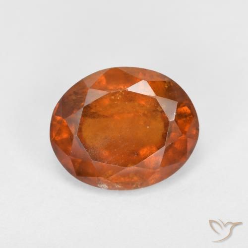 2.54ct 자연스러운 붉은 오렌지 헤소나이트 가넷, 타원형, VS-SI