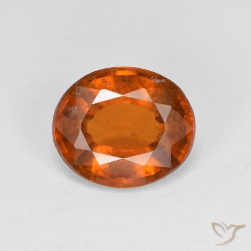 1.93ct 자연스러운 앰버 오렌지 헤소나이트 가넷, 타원형, VS-SI