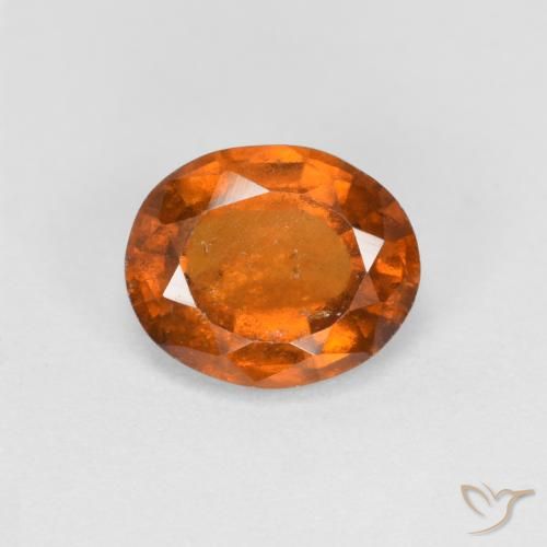 1.66ct 자연스러운 딥 오렌지 헤소나이트 가넷, 타원형, VS-SI