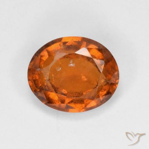 2.93ct 자연스러운 미디엄 다크 오렌지 헤소나이트 가넷, 타원형, VS-SI