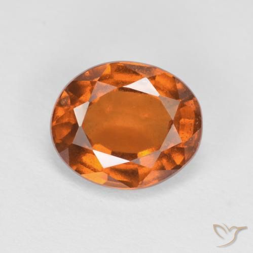 1.82ct 자연스러운 딥 오렌지 헤소나이트 가넷, 타원형, VS