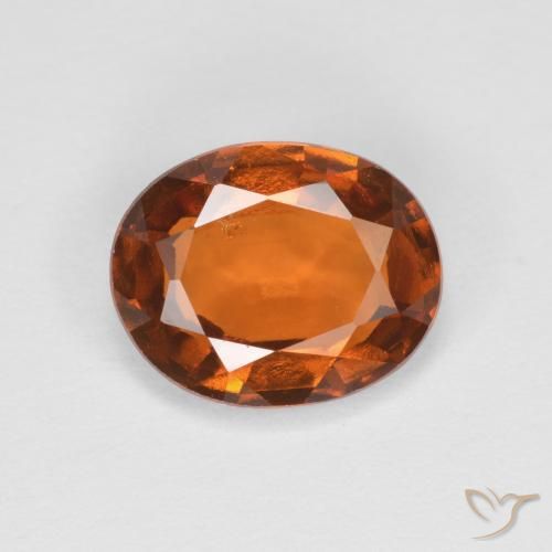1.89ct 자연스러운 붉은 오렌지 헤소나이트 가넷, 타원형, VS