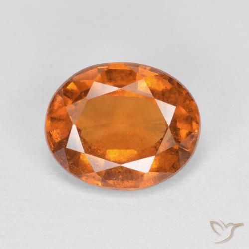 2.05ct 자연스러운 미디엄 오렌지 헤소나이트 가넷, 타원형, VS