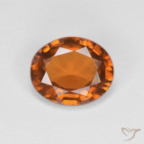 1.42ct 자연스러운 미디엄 오렌지 헤소나이트 가넷, 타원형, VS