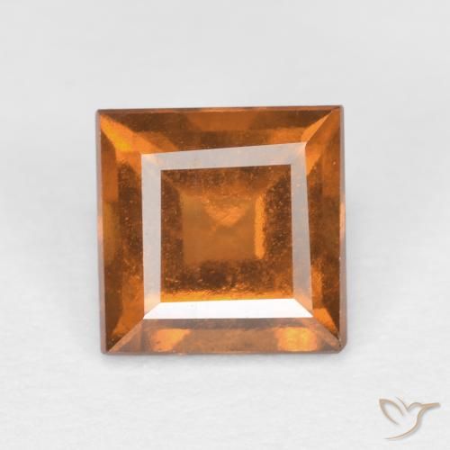 1.42ct 자연스러운 노란 오렌지 헤소나이트 가넷, 정사각형, VS