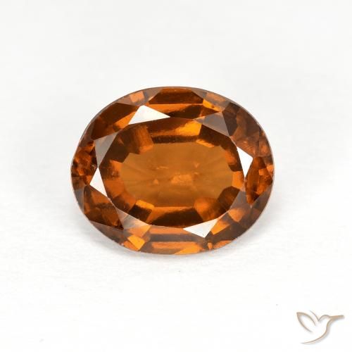 1.77ct 자연스러운 미디엄 오렌지 헤소나이트 가넷, 타원형, VS