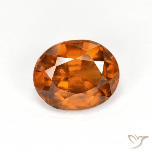 1.90ct 자연스러운 딥 오렌지 헤소나이트 가넷, 타원형, VS
