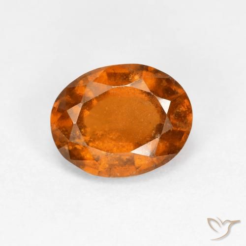 1.69ct 자연스러운 딥 오렌지 헤소나이트 가넷, 타원형, VS