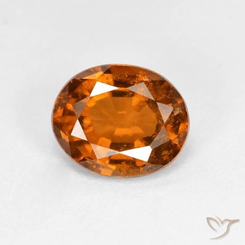 1.97ct 자연스러운 딥 오렌지 헤소나이트 가넷, 타원형, VS-SI