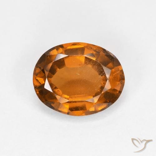 1.24ct 자연스러운 미디엄 오렌지 헤소나이트 가넷, 타원형, VS