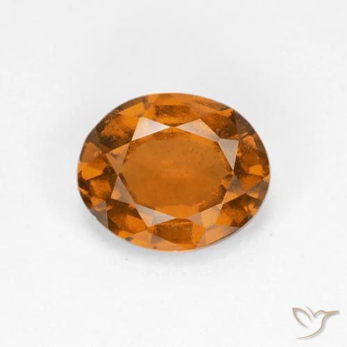1.52ct 자연스러운 미디엄 오렌지 헤소나이트 가넷, 타원형, VS