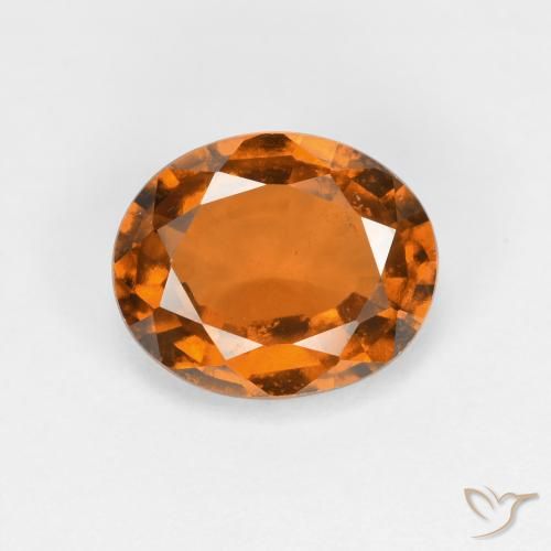 2.03ct 자연스러운 노란 오렌지 헤소나이트 가넷, 타원형, VS