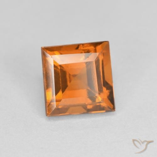 1.48ct 자연스러운 미디엄 오렌지 헤소나이트 가넷, 정사각형, VS