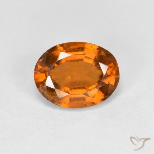 1.27ct 자연스러운 미디엄 오렌지 헤소나이트 가넷, 타원형, VS
