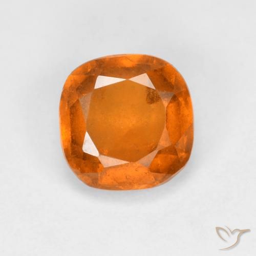 1.19ct 자연스러운 미디엄 오렌지 헤소나이트 가넷, 방석, VS