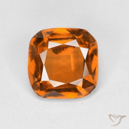 1.38ct 자연스러운 노란 오렌지 헤소나이트 가넷, 에메랄드 컷, VS