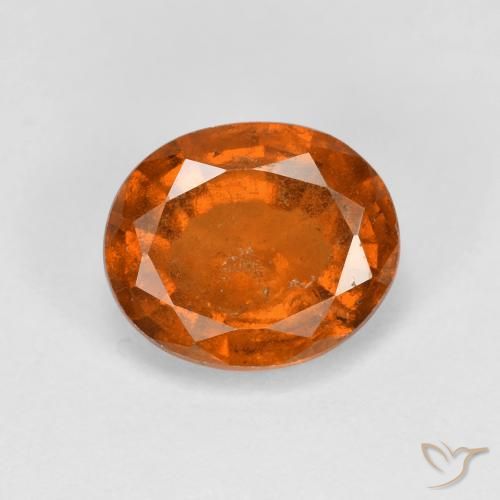 2.25ct 자연스러운 미디엄 오렌지 헤소나이트 가넷, 타원형, VS
