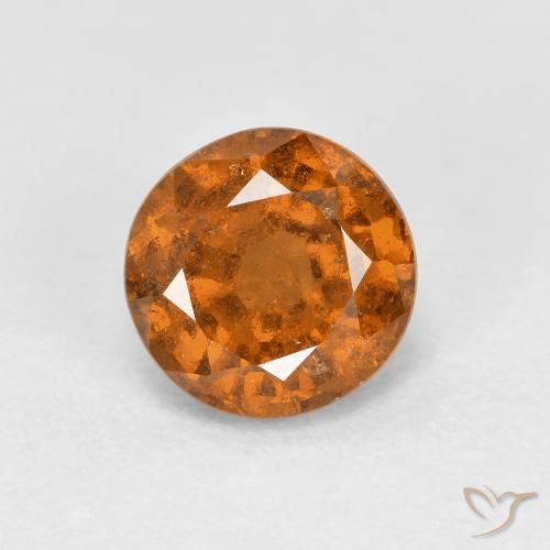 1.05ct 자연스러운 어스 오렌지 헤소나이트 가넷, 둥근, VS