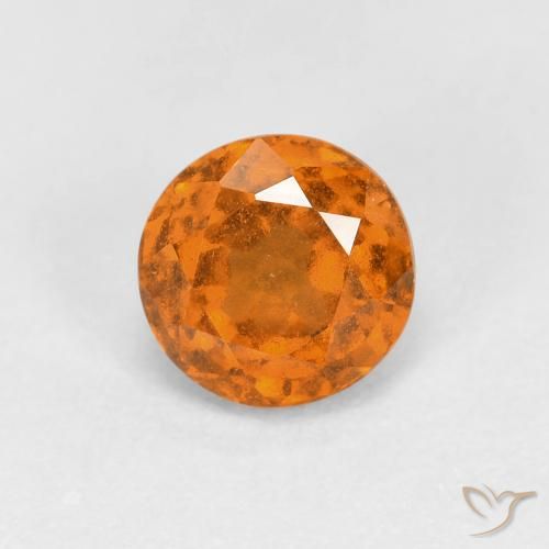 1.03ct 자연스러운 어스 오렌지 헤소나이트 가넷, 둥근, VS
