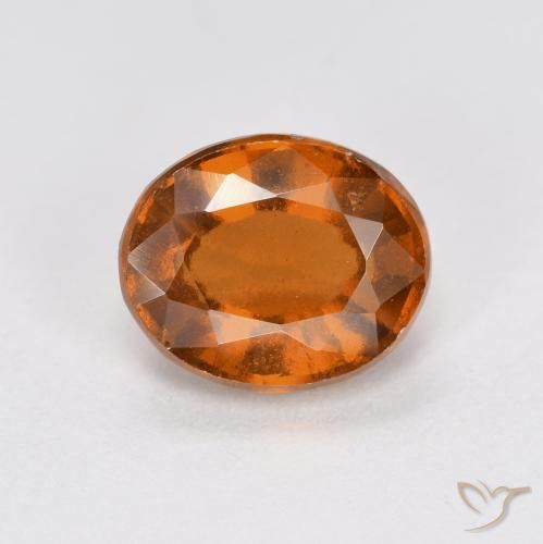 1.83ct 자연스러운 미디엄 다크 오렌지 헤소나이트 가넷, 타원형, VS