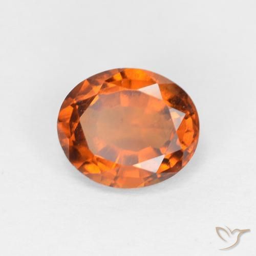 1.48캐럿 천연 Medium Dark-Orange 헤소나이트 가넷, 타원형, VS