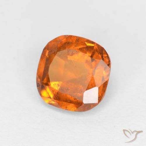 1.13ct 자연스러운 딥 오렌지 헤소나이트 가넷, 방석, VS
